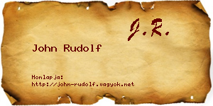 John Rudolf névjegykártya