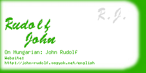 rudolf john business card